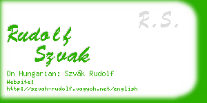 rudolf szvak business card